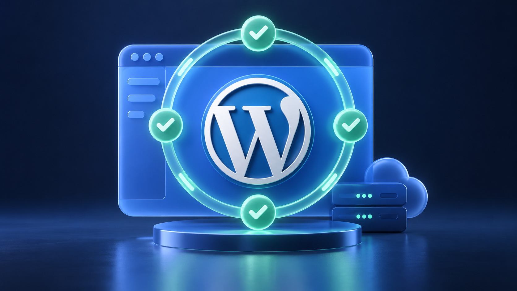 Person monitoring WordPress uptime with advanced analytics in a modern office.